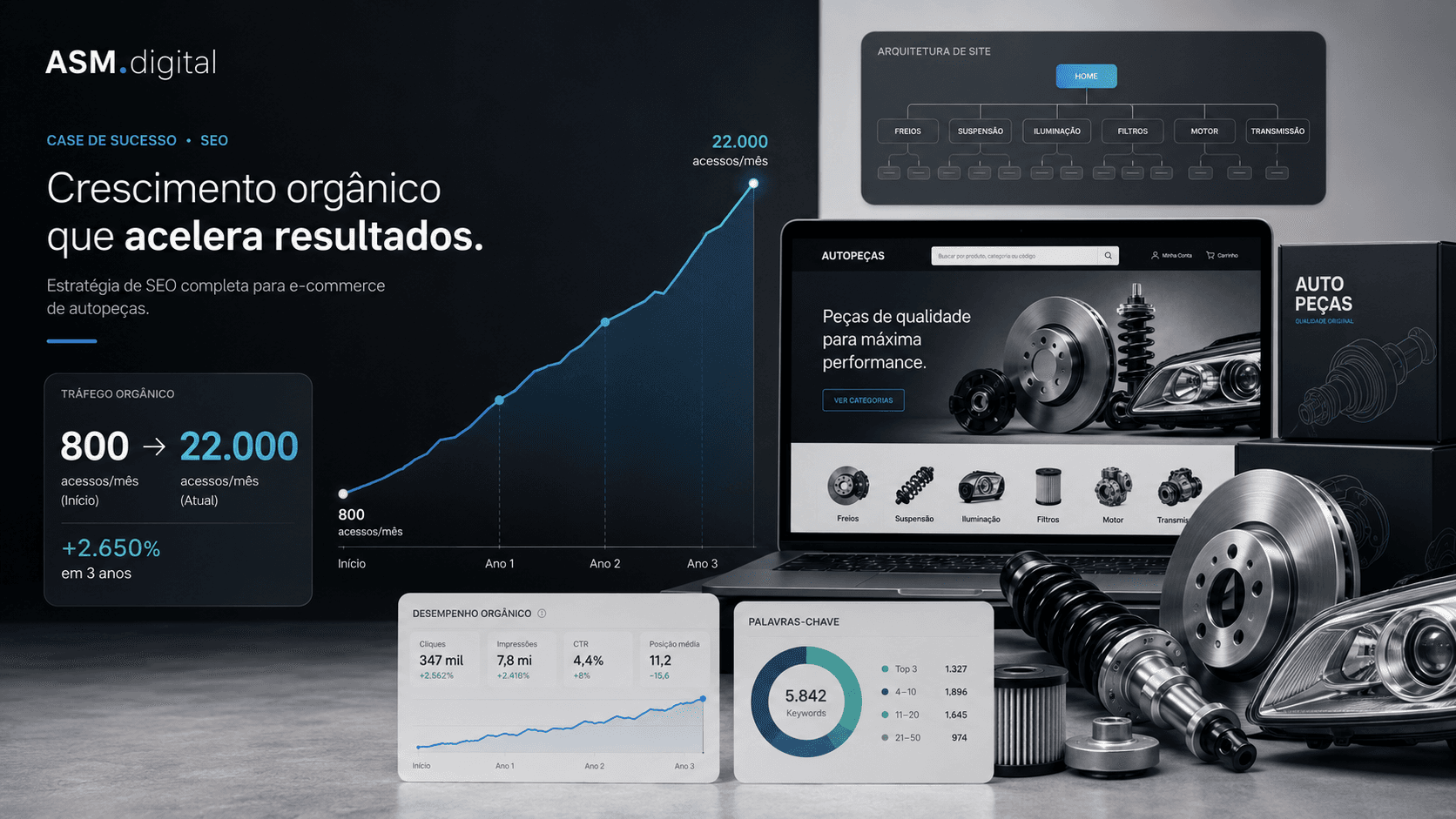 De 800 para 22.000 acessos mensais em 3 anos