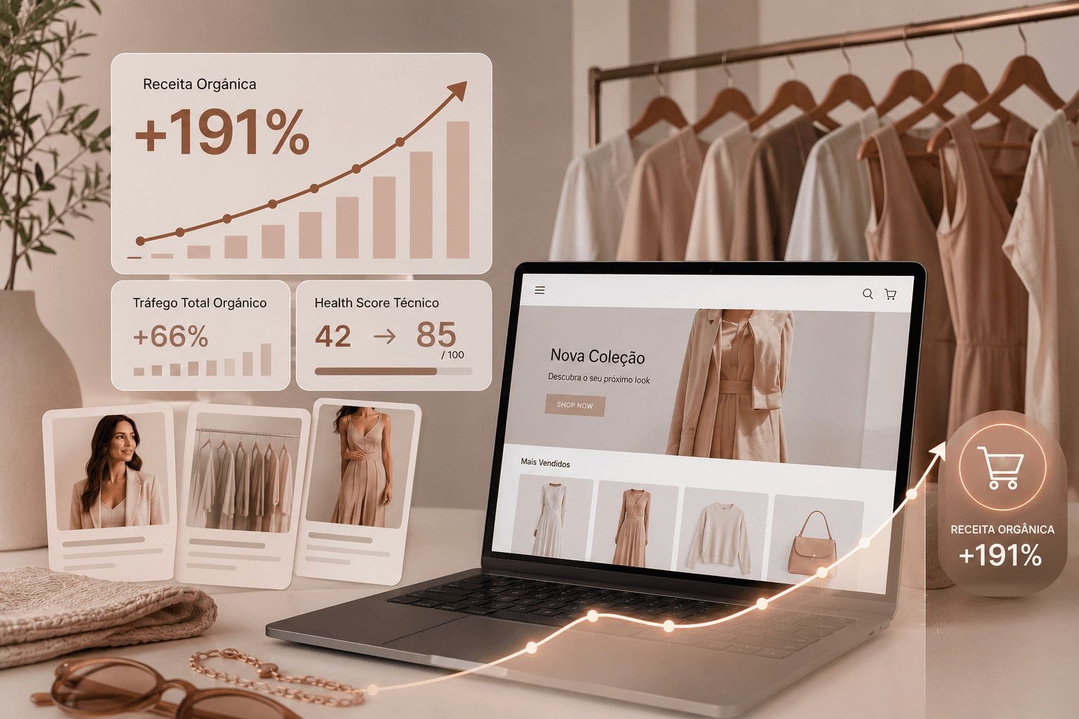 +191% de receita orgânica para e-commerce de moda feminina